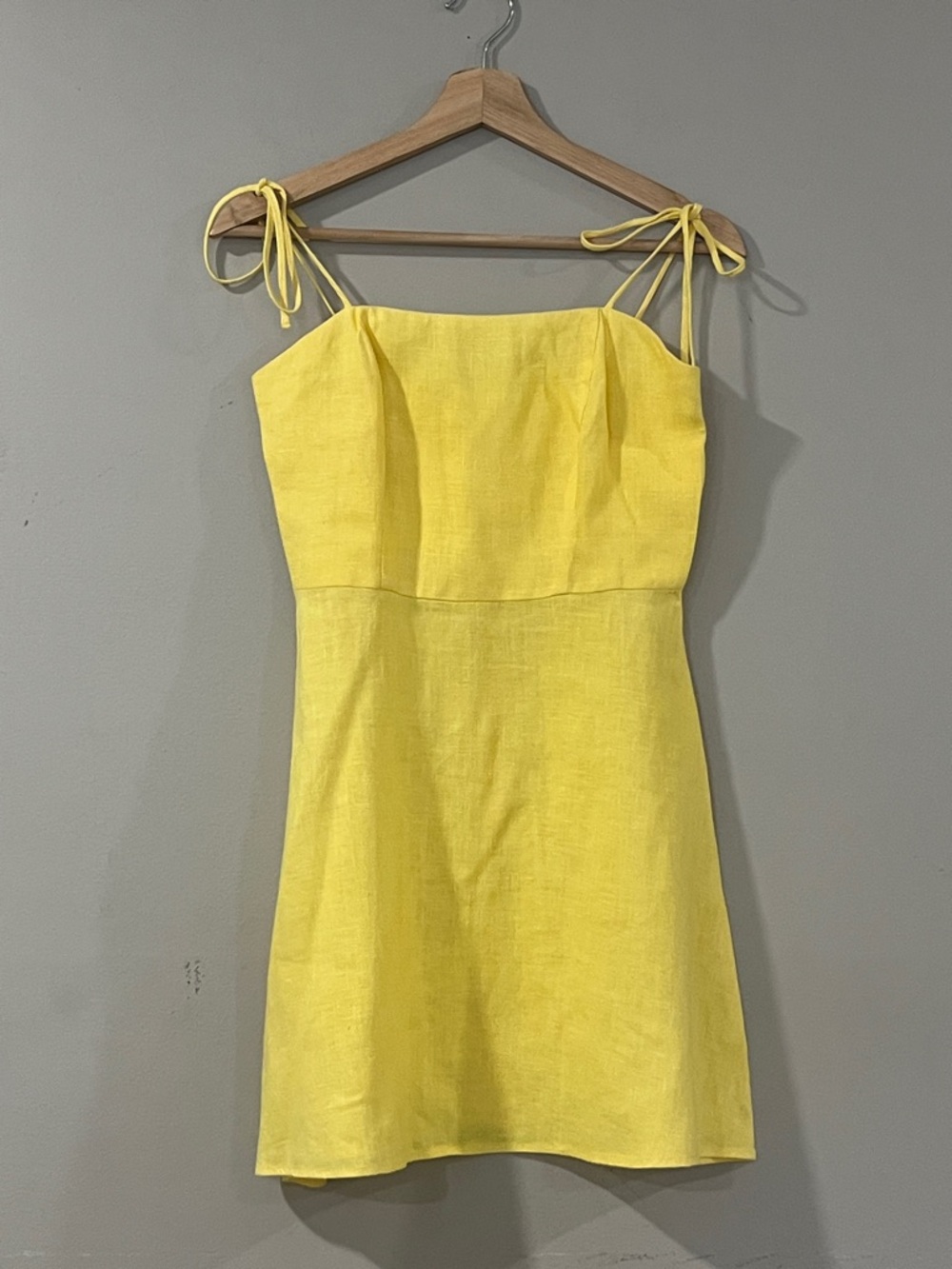 Honorine Sunny Tie-Shoulder Yellow Mini Dress